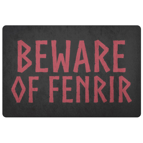 Beware of Fenrir DoormatDoormatFenrir Text