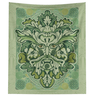 Celtic Green Man Irish Pagan Mythology Knotwork Tapestry Wall ArtWall Art