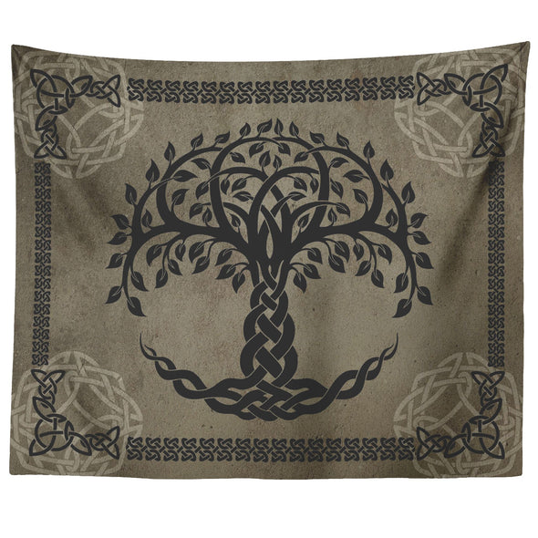 Celtic Norse Pagan Tree of Life Wall TapestryTapestries60" x 50"