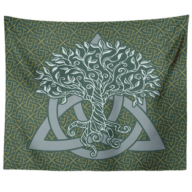 Celtic Tree of Life Trinity Knot Wall TapestryTapestries60" x 50"