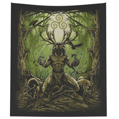 Cernunnos Celtic Mythology Wall Tapestry Art Pagan Irish Home DecorWall Art