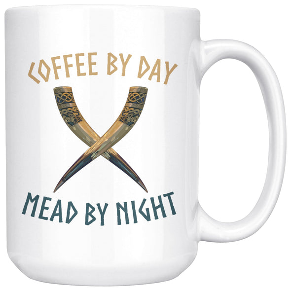 Coffee By Day Mead By Night Viking MugDrinkware15oz Mug