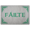 Failte Gaelic Welcome Celtic Doormat GreenDoormatLight Grey