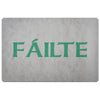 Failte Gaelic Welcome Doormat GreenDoormatLight Grey