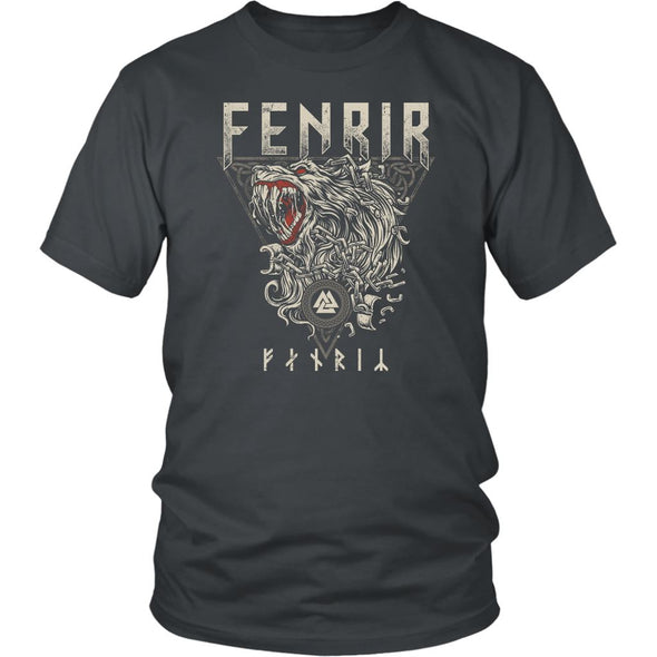 Fenrir Norse Runes T-ShirtT-shirtDistrict Unisex ShirtCharcoalS