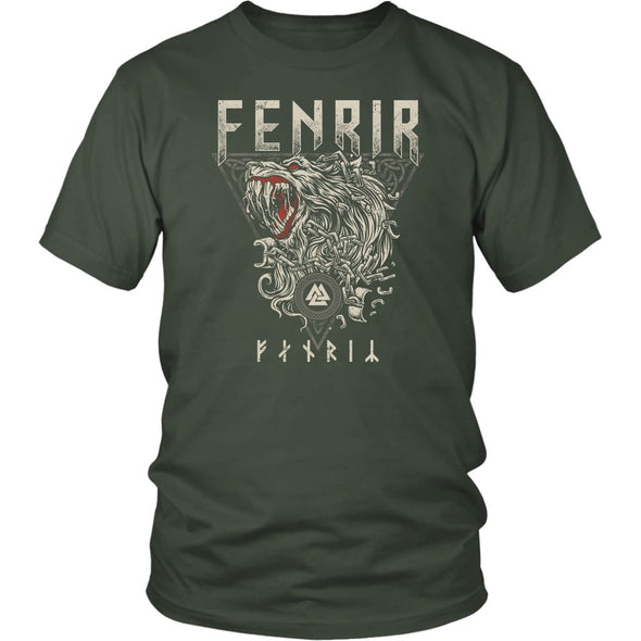 Fenrir Norse Runes T-ShirtT-shirtDistrict Unisex ShirtOliveS