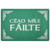 Gaelic Cead Mile Failte Celtic DoormatDoormatKelly Green