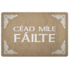 Gaelic Cead Mile Failte Celtic DoormatDoormatLight Brown