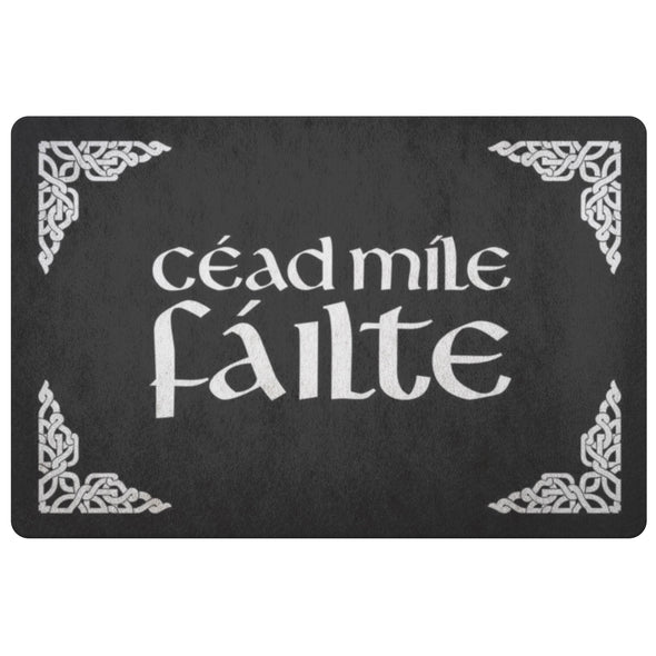 Gaelic Cead Mile Failte DoormatDoormatBlack