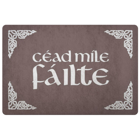 Gaelic Cead Mile Failte DoormatDoormatBrown
