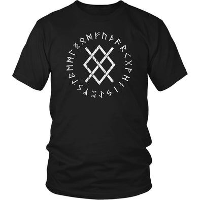Gungnir Norse Futhark Runes T-ShirtT-shirtDistrict Unisex ShirtBlackS