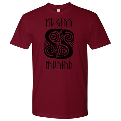 Huginn Muninn Black Raven T-ShirtT-shirtNext Level Mens ShirtCardinalS