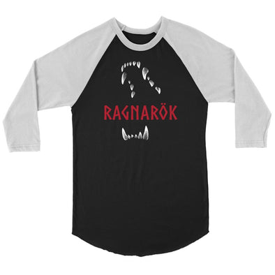 Jaws of Fenrir Ragnarök Raglan ShirtT-shirtCanvas Unisex 3/4 RaglanBlack/WhiteS