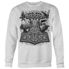 Mjölnir Thors Raven Hammer SweatshirtT-shirtCrewneck Sweatshirt Big PrintHeather GreyS