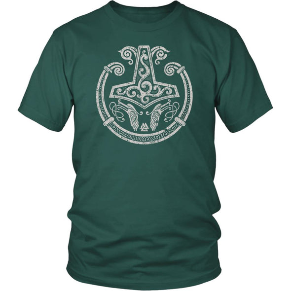 Mjolnir Viking Torc Shirt DistressedT-shirtDistrict Unisex ShirtDark GreenS