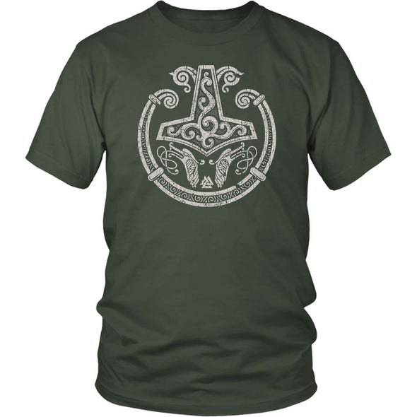 Mjolnir Viking Torc Shirt DistressedT-shirtDistrict Unisex ShirtOliveS
