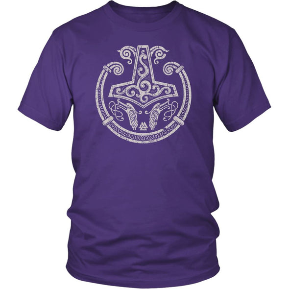 Mjolnir Viking Torc Shirt DistressedT-shirtDistrict Unisex ShirtPurpleS
