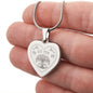 My Love Norse Futhark Runes Engraved Heart NecklaceJewelry