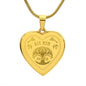 My Love Norse Futhark Runes Engraved Heart NecklaceJewelry18k Yellow Gold FinishNo