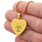 My Love Norse Futhark Runes Engraved Heart NecklaceJewelry
