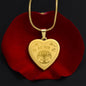 My Love Norse Futhark Runes Engraved Heart NecklaceJewelry