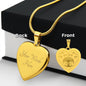 My Love Norse Futhark Runes Engraved Heart NecklaceJewelry