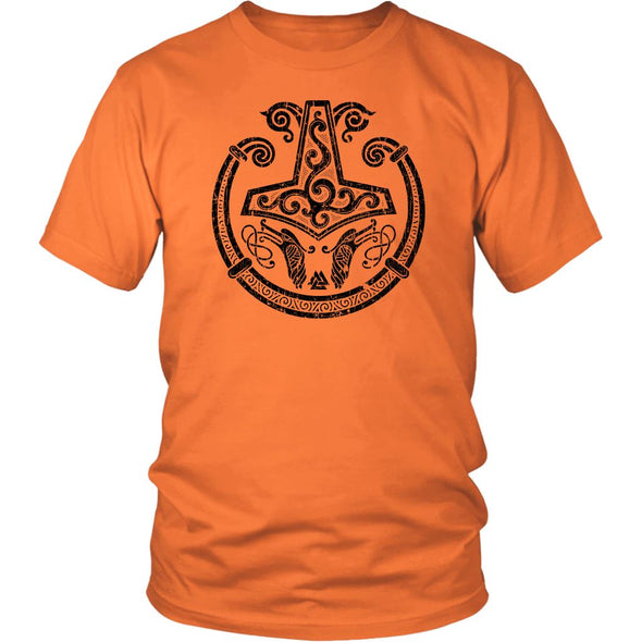 Norse Mjolnir Torc Shirt DistressedT-shirtDistrict Unisex ShirtOrangeS