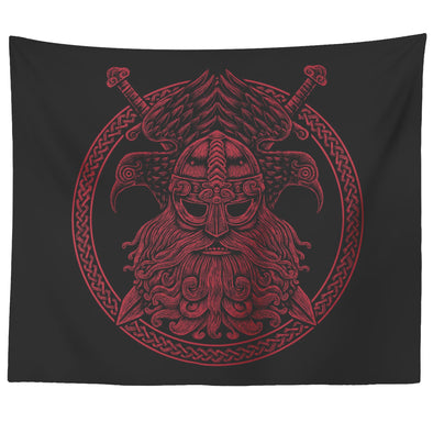 Norse Odin Ravens Knotwork TapestryTapestries60" x 50"