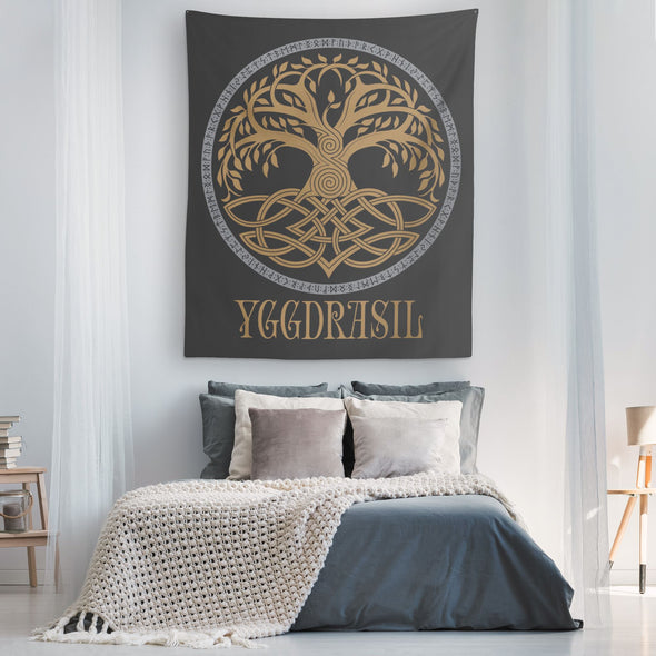 Norse Pagan Yggdrasil Knotwork TapestryTapestries