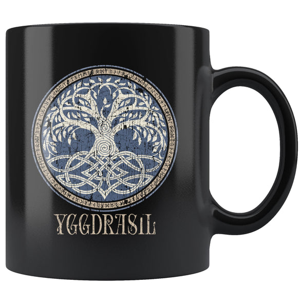 Norse Pagan Yggdrasil Tree of Life Mug 11ozDrinkwareText Distressed