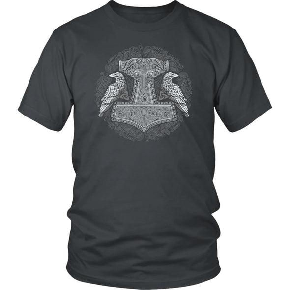 Norse Raven Thors Hammer ShirtT-shirtDistrict Unisex ShirtCharcoalS