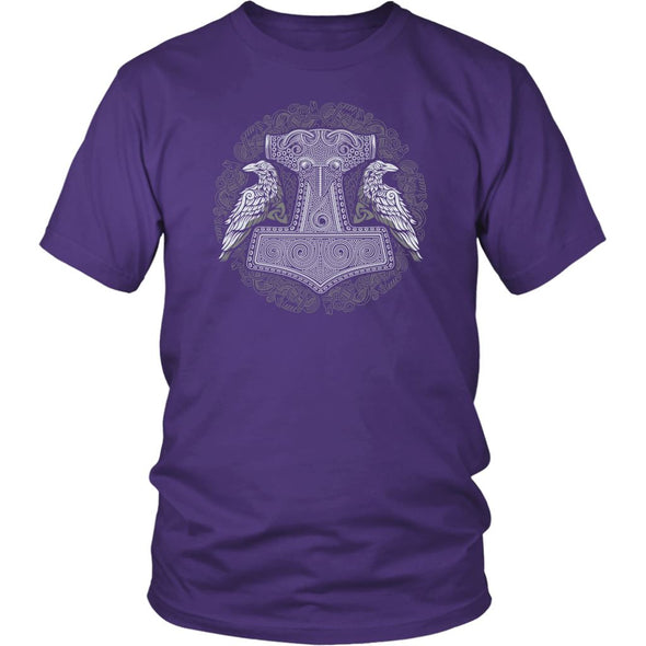 Norse Raven Thors Hammer ShirtT-shirtDistrict Unisex ShirtPurpleS
