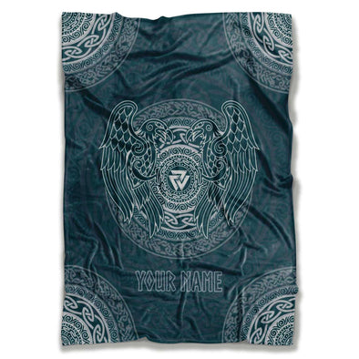 Norse Ravens Personalized Fleece BlanketBlanketsSmall Fleece Blanket (40"x30")