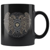 Norse Ravens Valknut Coffee Mug 11ozDrinkwareBrown