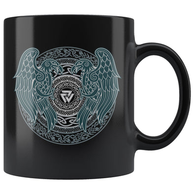 Norse Ravens Valknut Coffee Mug 11ozDrinkwareGreen