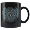 Norse Ravens Valknut Coffee Mug 11ozDrinkwareGreen Distressed