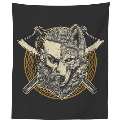 Norse Ulfhednar Viking Wolf TapestryTapestries60" x 50"