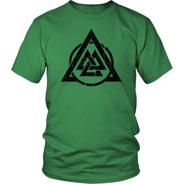 Norse Valknut T-ShirtT-shirtDistrict Unisex ShirtKelly GreenS