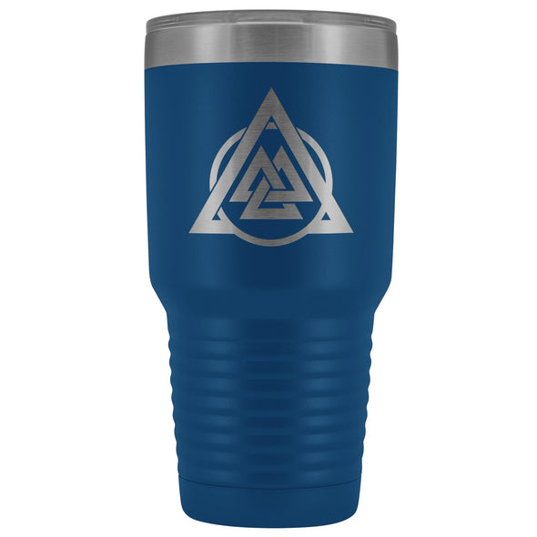 Norse Valknut Triangle Circle Etched Tumbler 30ozTumblersBlue