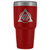 Norse Valknut Triangle Circle Etched Tumbler 30ozTumblersRed