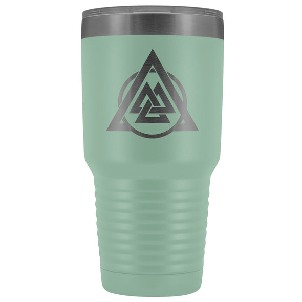 Norse Valknut Triangle Circle Etched Tumbler 30ozTumblersTeal
