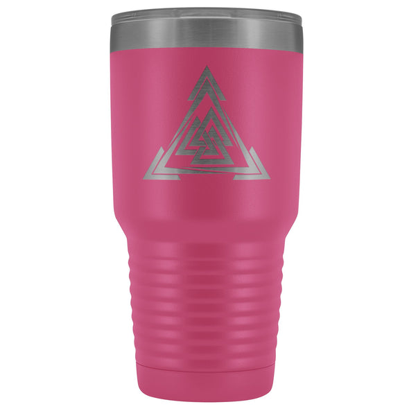 Norse Valknut Triangle Etched Tumbler 30ozTumblersPink