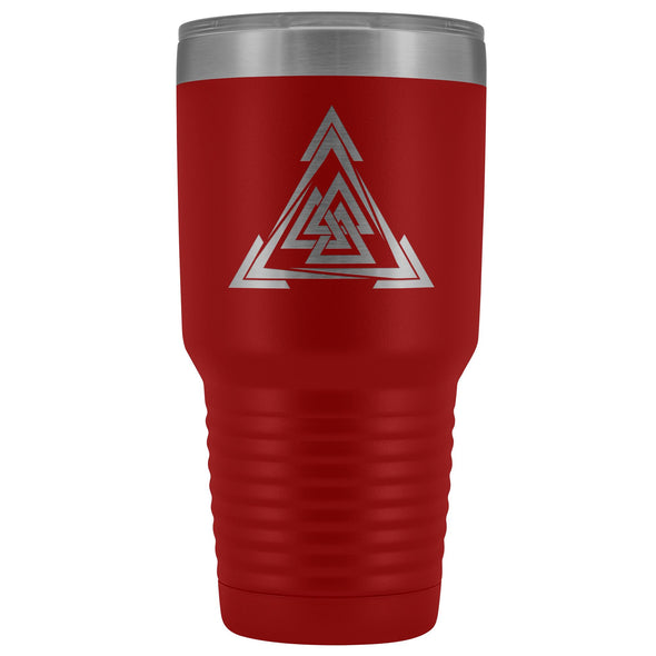 Norse Valknut Triangle Etched Tumbler 30ozTumblersRed