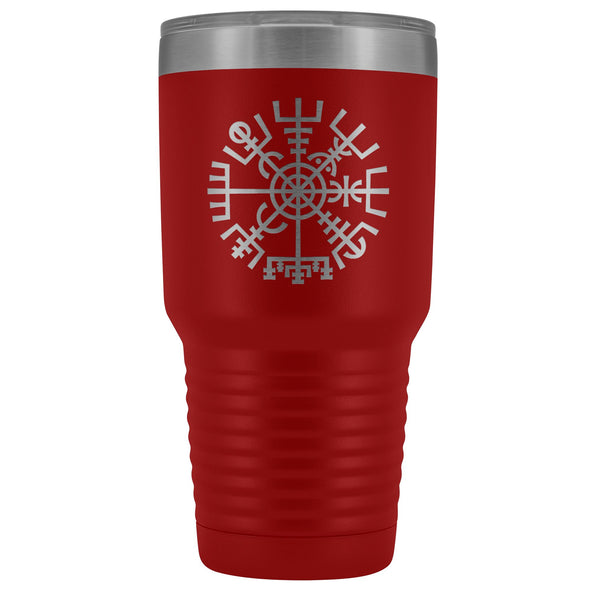 Norse Vegvisir Compass Etched Tumbler 30ozTumblersRed