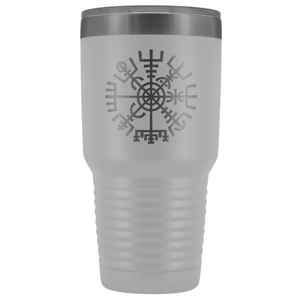 Norse Vegvisir Compass Etched Tumbler 30ozTumblersWhite