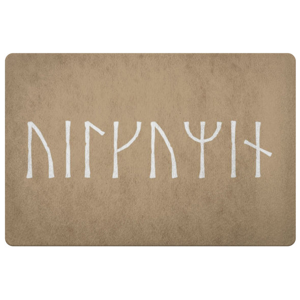 Norse Viking Age Welcome Runes DoormatDoormatLight Brown