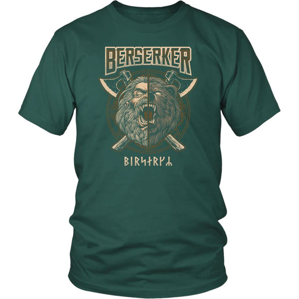 Norse Viking Berserker T-ShirtT-shirtDistrict Unisex ShirtDark GreenS