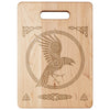 Norse Viking Raven Maple Wood Cutting BoardSmall Size: 9" x 6"