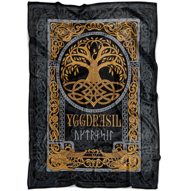 Norse Yggdrasil Fleece BlanketBlanketsSmall Fleece Blanket (40"x30")