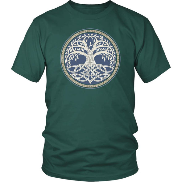 Norse Yggdrasil Knotwork Runes ShirtT-shirtDistrict Unisex ShirtDark GreenS